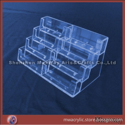 Decent 4-layer-10-pocket clear acrylic name card Display Holder/Box